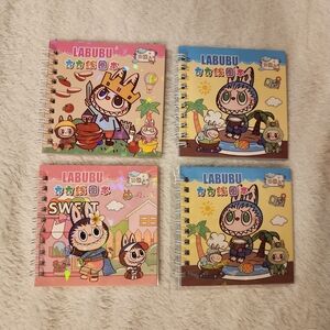 Labubu Cute 4 Piece Sticker Notebooks